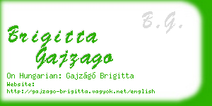 brigitta gajzago business card