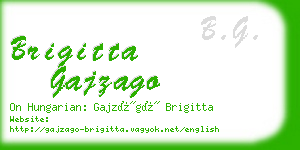 brigitta gajzago business card